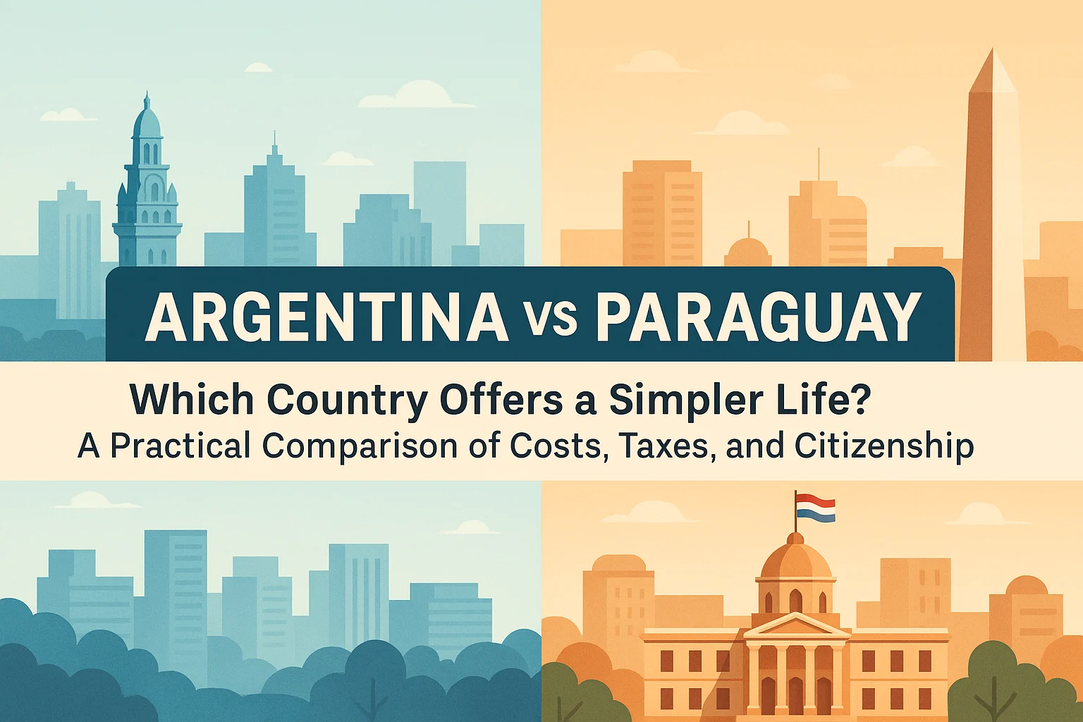 Comparison chart of lifestyle simplicity between Argentina and Paraguay for expats and digital nomads in 2025